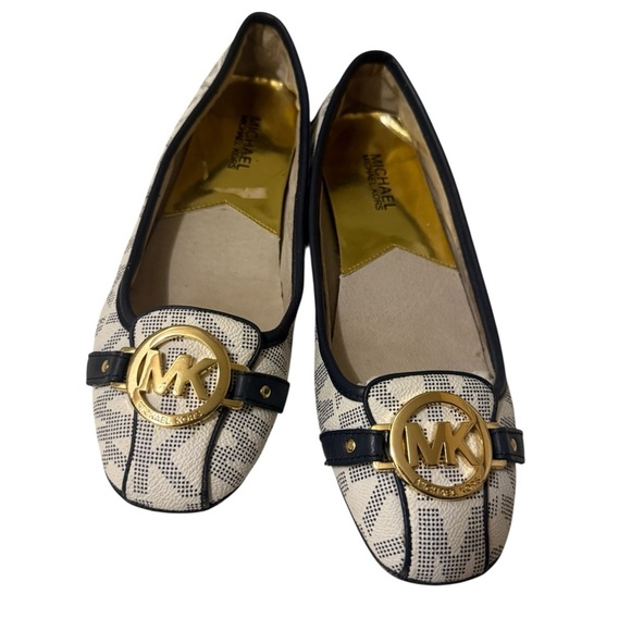 Michael Kors Beige and Black Loafers - Picture 2 of 10